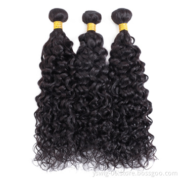 Grade 10a Virgin Malaysian Hair Product, 1b# Water Wave Cuticle Aligned Virgin Malaysian Human Hair